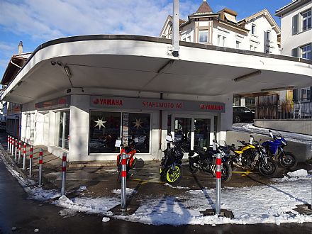 Stahlmoto St.Gallen - freier Vorplatz für Motorräder